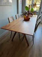 Stockholm houten eettafel 240m, Ophalen, 200 cm of meer, 50 tot 100 cm, Vijf personen of meer