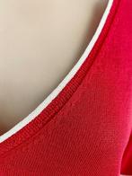 J142 Nieuw fijn-gebreide trui maat L=42/44 top rood/beige, Maat 42/44 (L), Nieuw, Ophalen of Verzenden, Blutime