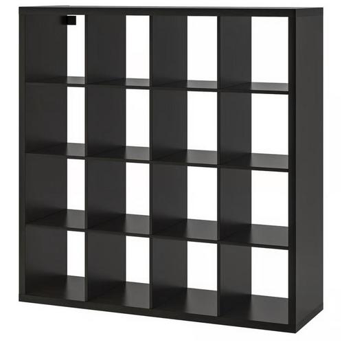 Kallax kast ikea zwart 4x4 stellingkast open kast, Huis en Inrichting, Kasten | Wandmeubels, Zo goed als nieuw, Minder dan 150 cm