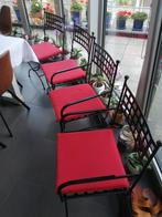 stoelen in metaal, Huis en Inrichting, Stoelen, Ophalen, Gebruikt, Zwart, Vier