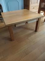 Blank eiken  tafel 90 L x 90 B x 48 H, Huis en Inrichting, Tafels | Salontafels, Ophalen, Gebruikt, 50 tot 100 cm, Vierkant