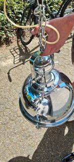 Industriële hang lamp van RVS En voorzien van  hangketing, Huis en Inrichting, Lampen | Plafondlampen, Ophalen of Verzenden