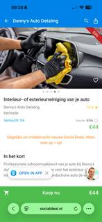 Bon voor interieur reiniging van de auto, Ophalen