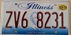 Kentekenplaat Illinois Amerika usa., Verzamelen, Ophalen of Verzenden, Gebruikt, Auto's
