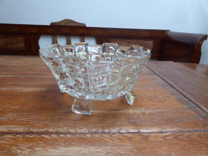 Persglazen art deco schaal, Feigl & Morawetz, Libochovice, Antiek en Kunst, Antiek | Glas en Kristal, Ophalen of Verzenden