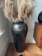 Richmond Interiors vaas + pluimen, Huis en Inrichting, Overige materialen, 50 tot 75 cm, Zwart, Ophalen of Verzenden