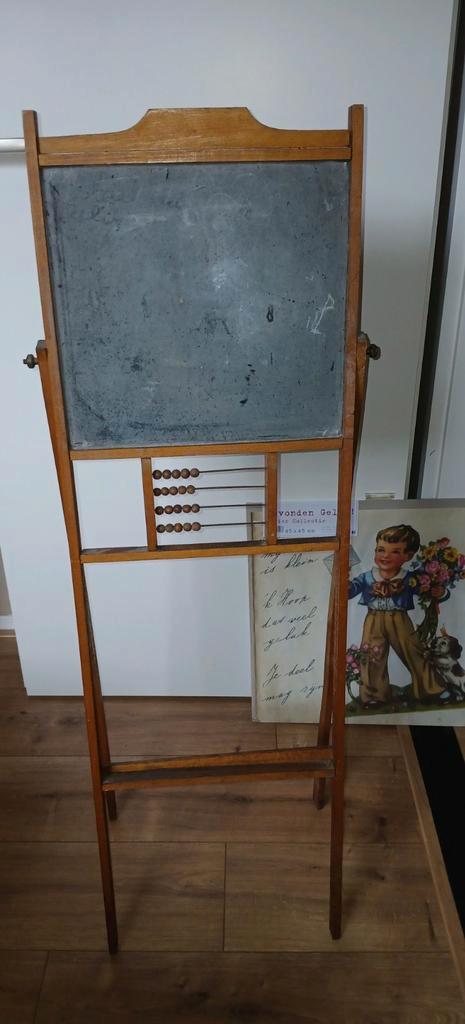 Antiek schoolbord &s stoeltje inklapbaar, Antiek en Kunst, Antiek | Speelgoed, Ophalen