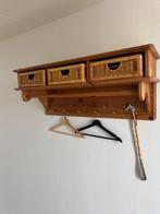 Kapstok met mandjes, Huis en Inrichting, Woonaccessoires | Kapstokken, Ophalen, Gebruikt, Hout, Wandkapstok