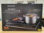 Nieuwe Silvercrest dubbele inductiekookplaat, Ophalen, Nieuw, 3 kookzones of minder, Inductie