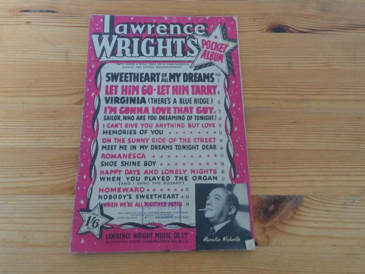 Lawrence wright, Muziek en Instrumenten, Bladmuziek, Gebruikt, Artiest of Componist, Populair, Gitaar, Piano, Zang, Ophalen of Verzenden