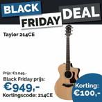 Taylor 214ce, Ophalen of Verzenden, Nieuw, Western- of Steelstringgitaar, Met (piezo-)element