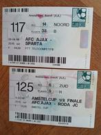 Oude entreekaarten Ajax. 1995, 1996, 1998, Ophalen of Verzenden, Zo goed als nieuw, Ajax, Boek of Tijdschrift
