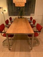 6 Gispen de Wit buisframe stoelen, model 3011, Ophalen, Gebruikt, Twee, Wit