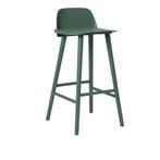 Muuto Nerd 75 groen, Huis en Inrichting, Barkrukken, Ophalen, 60 tot 90 cm, Zo goed als nieuw, 1 kruk