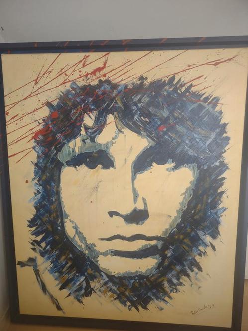 Groot schilderij van Jim Morrison, Antiek en Kunst, Kunst | Schilderijen | Abstract, Ophalen