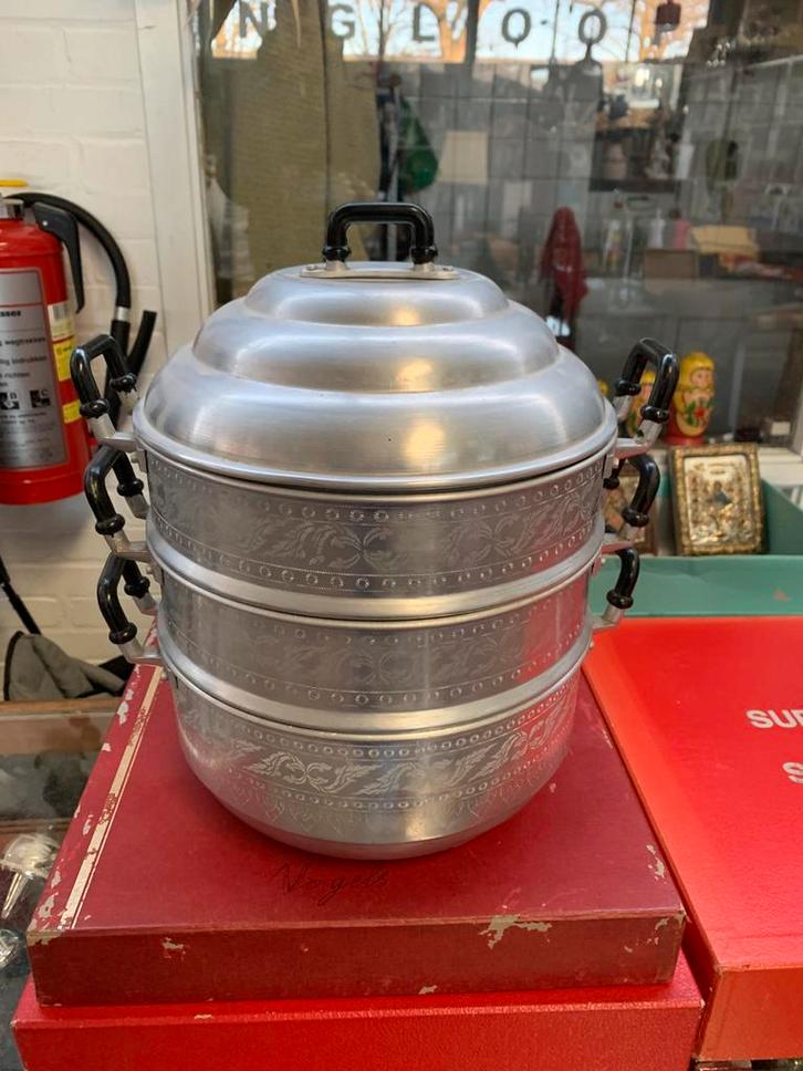 Pan Chinese Seng Thai Factory stoofpan stoom pan retro, Huis en Inrichting, Keuken | Potten en Pannen, Ophalen of Verzenden