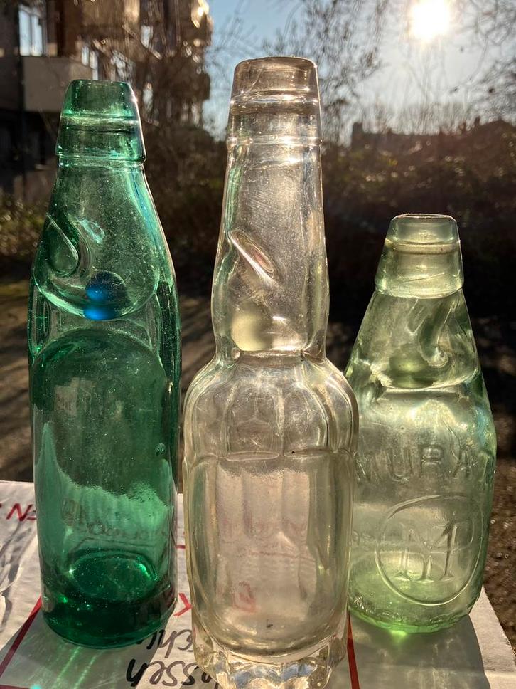 Kogelflessen / knikkerflessen (150+ stuks), Verzamelen, Glas en Borrelglaasjes, Zo goed als nieuw, Overige typen, Ophalen