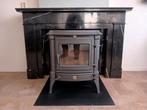 Schouw jaren 30 model zwart wit marmer, Ophalen, Gebruikt, Vrijstaande haard