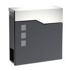 Brievenbus | Wandmodel | Antraciet/RVS | Model 20, Verzenden, Nieuw, Rvs