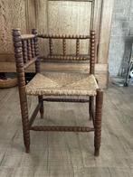 Bobbin hoekstoel met Rietzitting, Antiek en Kunst, Antiek | Meubels | Stoelen en Banken, Ophalen