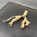 14 karaat gouden hanger panter massief, Ophalen of Verzenden, Zo goed als nieuw, Goud