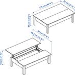 Ikea Salontafel met Lift-Up - coffee tabel, Huis en Inrichting, Tafels | Salontafels, Kunststof, 100 tot 150 cm, Ophalen of Verzenden