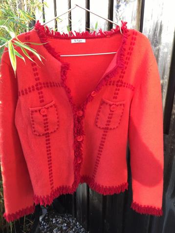  ZGAN 95% lamswol, Grace Kelly vestje, mt S/M, warm oranje beschikbaar voor biedingen