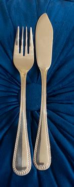 Pimex Visbestek 9x vork en 9x mes parelrand, nieuw, Antiek en Kunst, Ophalen of Verzenden