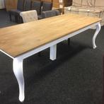 EETTAFEL Queen Ann Teak blad white-wash160 cm Laagste prijs, Verzenden, EETTAFEL Queen Ann Teak blad white-wash160 cm Laagste prijs