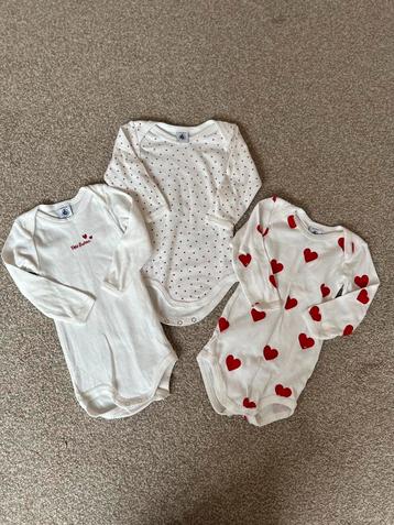 Petit Bateau rompertjes met hartjes / maat 74 beschikbaar voor biedingen