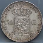 Mooie rijksdaalder 1868 - 2 1/2 gulden 1868 - Willem 3, Koning Willem III, Verzenden, Zilver, Losse munt