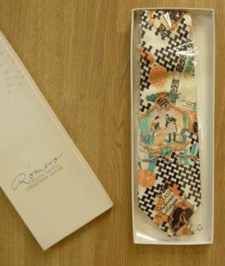 Romero zijden stropdas met print, Kleding | Heren, Stropdassen, Nieuw, Met patroon, Overige kleuren, Ophalen of Verzenden