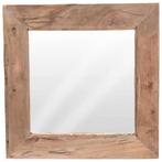 Spiegel / wandspiegel Teakhout Vierkant 50x50cm, Huis en Inrichting, Woonaccessoires | Spiegels, Minder dan 50 cm, 1786PC15, Vierkant
