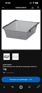 Ikea PAX komplement 50 bij 59 cm fijndraadmand grijs, Ophalen, 50 tot 100 cm, Zo goed als nieuw, Minder dan 100 cm