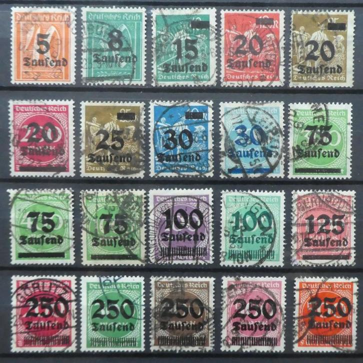 Duitse Rijk 1933 Freimarken 277-296 gebruikt (B30-7), Postzegels en Munten, Postzegels | Europa | Duitsland, Gestempeld, Duitse Keizerrijk