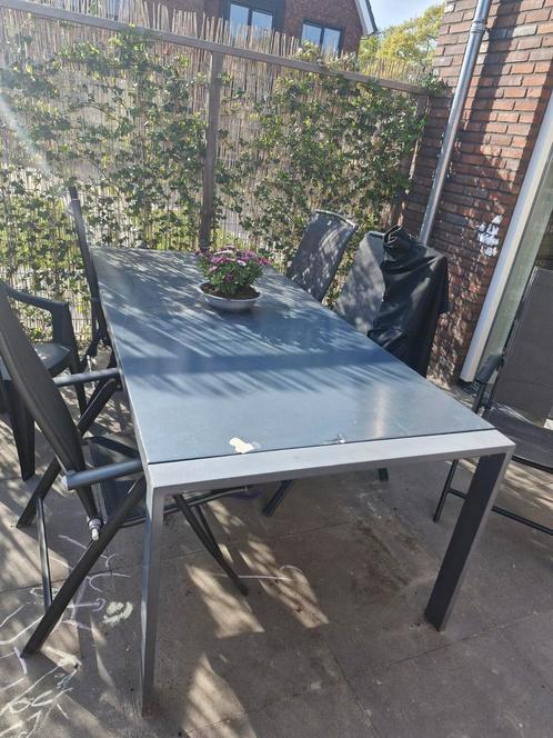 Gratis tuintafel (exclusief stoelen), Tuin en Terras, Tuintafels, Gebruikt, Rechthoekig, Ophalen