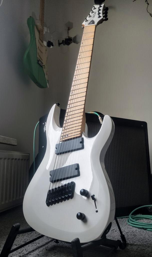 Harley Benton R-458MN WH Multiscale, Muziek en Instrumenten, Snaarinstrumenten | Gitaren | Elektrisch, Zo goed als nieuw, Solid body