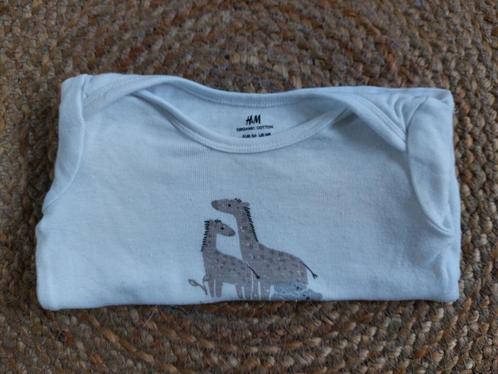 Leuk t-shirt wit met 3 dieren van het merk H&M - maat 56, Kinderen en Baby's, Babykleding | Maat 56, Zo goed als nieuw, Jongetje of Meisje