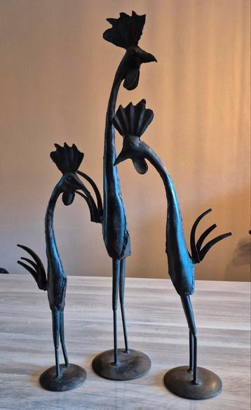Te koop 3 metalen hanen/kippen. beschikbaar voor biedingen