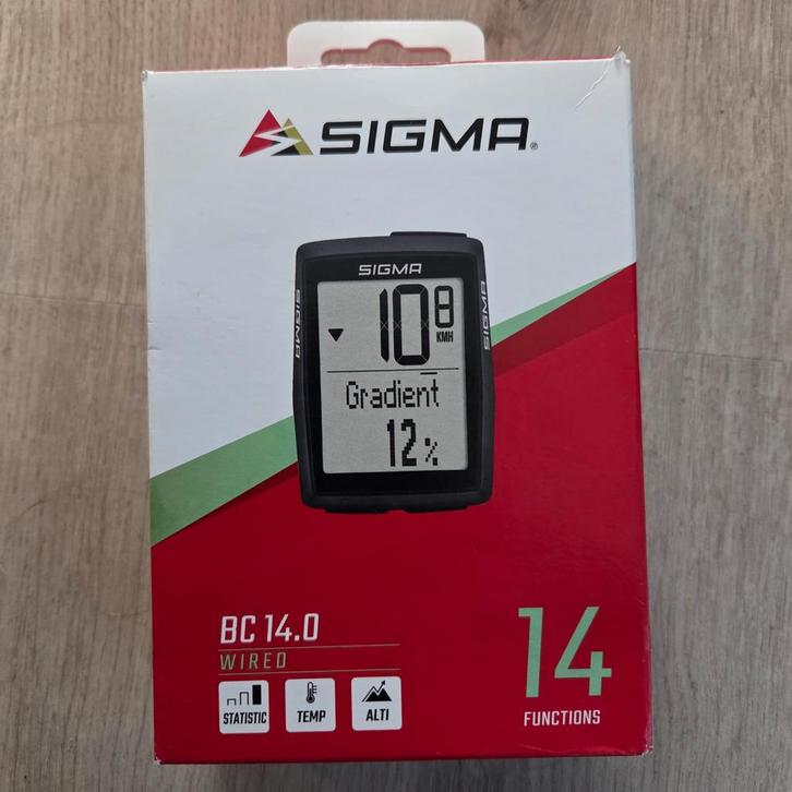 Bike computer sigma BC 14.0 Wired 14 functies nog in de doos, Fietsen en Brommers, Fietsaccessoires | Fietscomputers, Nieuw, Ophalen