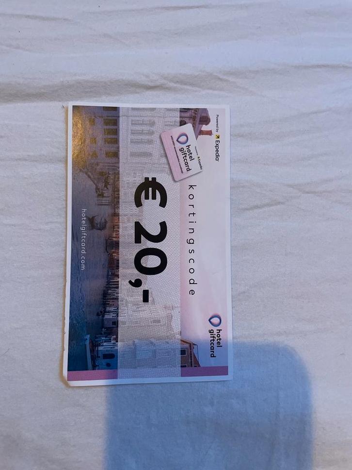 Hotelgiftcards cadeaubon, Tickets en Kaartjes, Kortingen en Cadeaubonnen, Eén persoon, Cadeaubon
