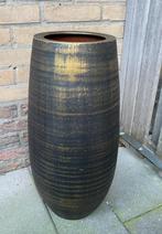 Bloempot vaas met gouden gloed – 56 cm hoog, Ophalen, Overige kleuren, 50 tot 75 cm, Aardewerk of Porselein