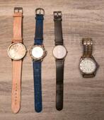 4 Heren Horloges nieuwe baterijen., Overige merken, Staal, Staal, Polshorloge
