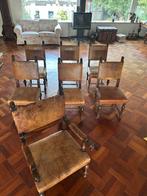 Antieke leren stoelen kasteelstoelen (7), Antiek en Kunst, Antiek | Meubels | Stoelen en Banken, Ophalen