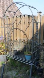 Tuinbank met rozenboog / prieel OPKNAPPER of TER DECORATIE, Ophalen, Gebruikt, Metaal