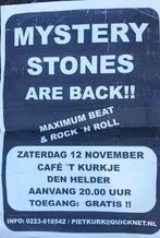 Farewell concert "The Mystery Stones" in Den Helder, Verzamelen, Posters, Gebruikt, Ophalen of Verzenden, Rechthoekig Staand, Muziek