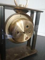 ANTIEKE TAFEL KLOK 18X16 CM 2,5 KG ZWAAR OPKNAPPER, Ophalen of Verzenden