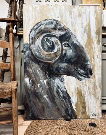 Schilderij paneel taupe winter kunst groot 116x80 beschikbaar voor biedingen