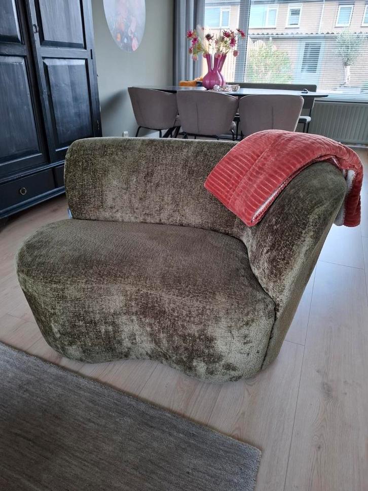 Woood Fauteuil Stone Warmgroen vaste prijs!, Huis en Inrichting, Fauteuils, Zo goed als nieuw, 50 tot 75 cm, 75 tot 100 cm, Ophalen