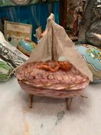 Vintage Bonbonnière candycontainer Wieg met Baby, Antiek en Kunst, Ophalen of Verzenden